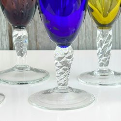 Champagneglas i farver (5 stk samlet)