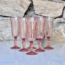 Champagneglas - lyserd med swirl