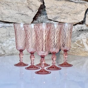 Champagneglas - lyserd med swirl