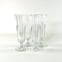Champagneglas (4 stk samlet) - med riller