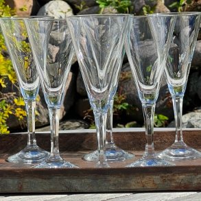 Champagnefljter - sekskantet stilk