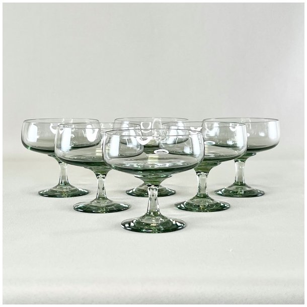 Champagneskle (6 stk samlet) - smoke 