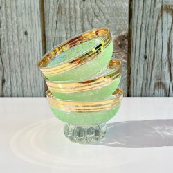 Champagneskle (st a' 3 stk) - lysegrn m/guld 