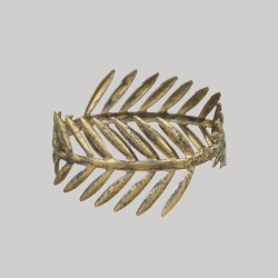 Servietring m/blad - messing 