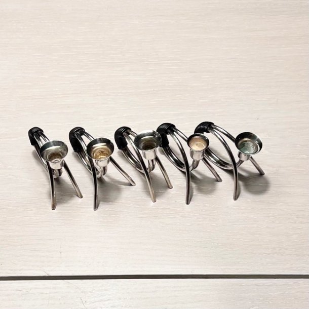 Retro lysestage - C.F. Christiansen, slv med vikling (enkelt, buk) 