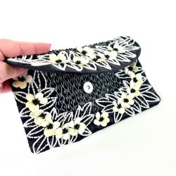 Clutch taske - perleborderet
