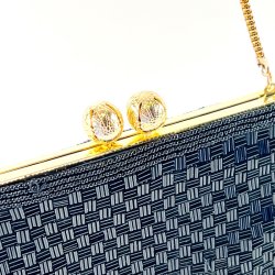 Clutch taske - sorte perler