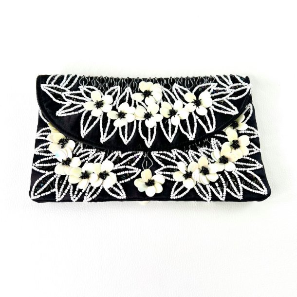 Clutch taske - perleborderet
