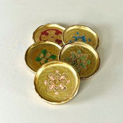 Glasbrik - italiensk, dekoreret tr (st a' 5 stk) 