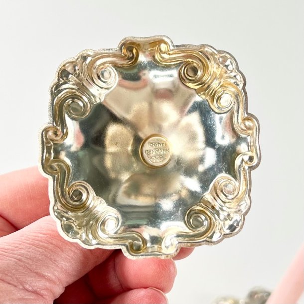 Vintage Cohr Atla lysestage i slvplet til kertelys