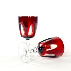 Franske vinglas, rubinr�d krystal H13 