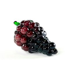 Drueklase - m�rker�d/lilla, glasfigur