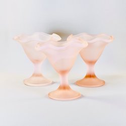 Dessertglas - lyserdt, frostet