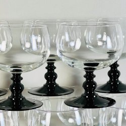 Dessertglas - champagneskle p sort fod