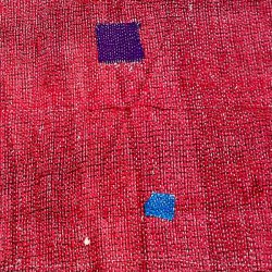 Sari Kantha vintage tppe - rd/sort/gul (140x200)