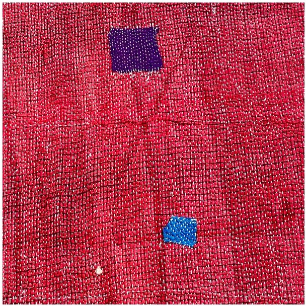 Sari Kantha vintage tppe - rd/sort/gul (140x200)