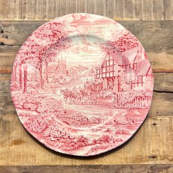 Serveringsfad - Dickens Coaching Days, engelsk Staffordshire porceln 