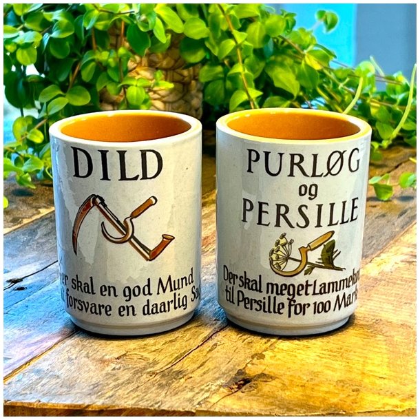 Knabstrup 'ordsprog' krukke til urter