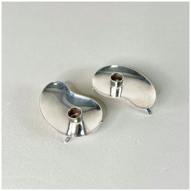 Lysestage til kertelys, drbeformet slv