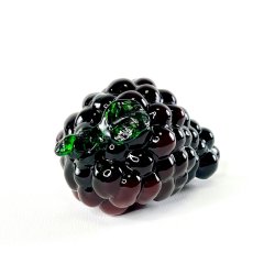 Drueklase - m�rker�d/lilla, glasfigur