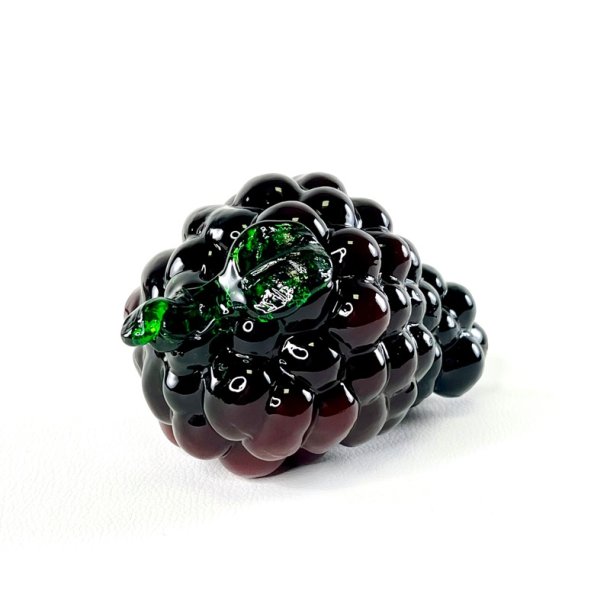 Drueklase - m�rker�d/lilla, glasfigur