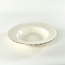 Tallerken dyb �25 - engelsk fajance, Grindley Cream Petal