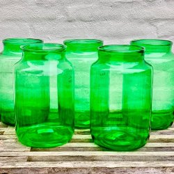 Glasvaser i genbrugsglas 