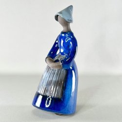 Elsi Bourelius kvindefigur - bl, stor