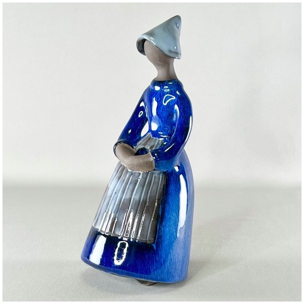 Elsi Bourelius kvindefigur - bl, stor