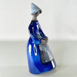 Elsi Bourelius kvindefigur - bl, stor