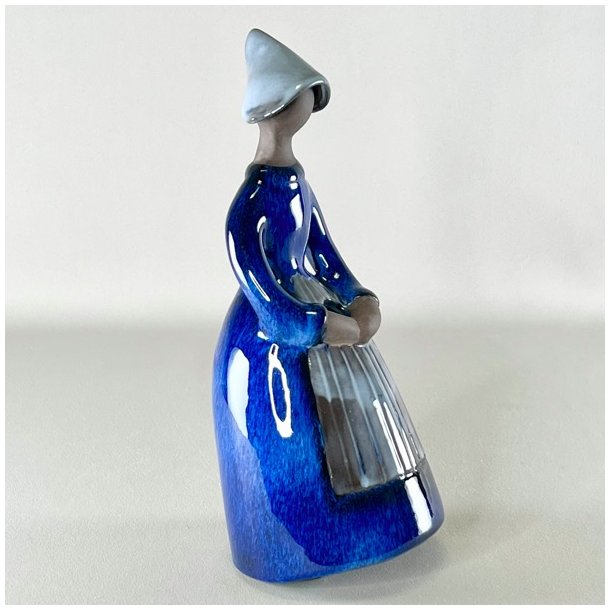 Elsi Bourelius kvindefigur - bl, stor