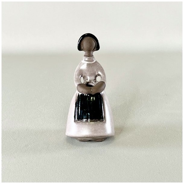 Elsi Bourelius kvindefigur i keramik - lille, lysebrun