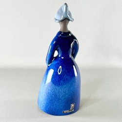 Elsi Bourelius kvindefigur - bl, stor