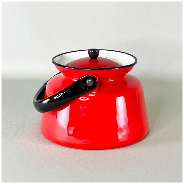 Emalje tepotte - rd fra Glud &amp; Marstrand