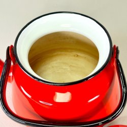 Emalje tepotte - rd fra Glud &amp; Marstrand