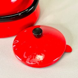 Emalje tepotte - rd fra Glud &amp; Marstrand