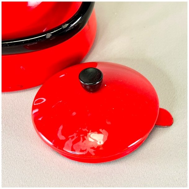 Emalje tepotte - rd fra Glud &amp; Marstrand