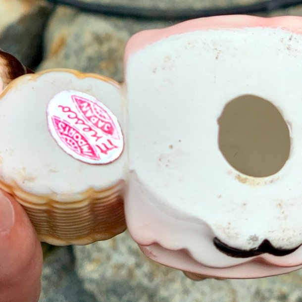 Enesco piger - salt/peber, vintage