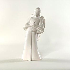 Engel figur - hvid, H25 cm