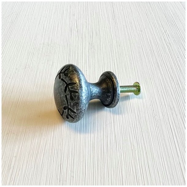 Mbelknop - tin m/bladmnster