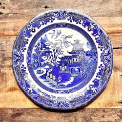 Tallerken - engelsk porceln Burleighware 'Willow' 