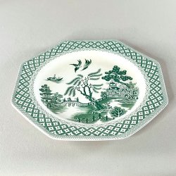 Tallerken ottekantet - 'Willow', J&G Meakin 