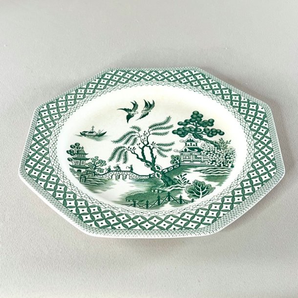 Tallerken ottekantet - 'Willow', J&G Meakin 