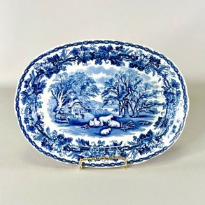 Serveringsfad lille - engelsk porceln, British Scenery