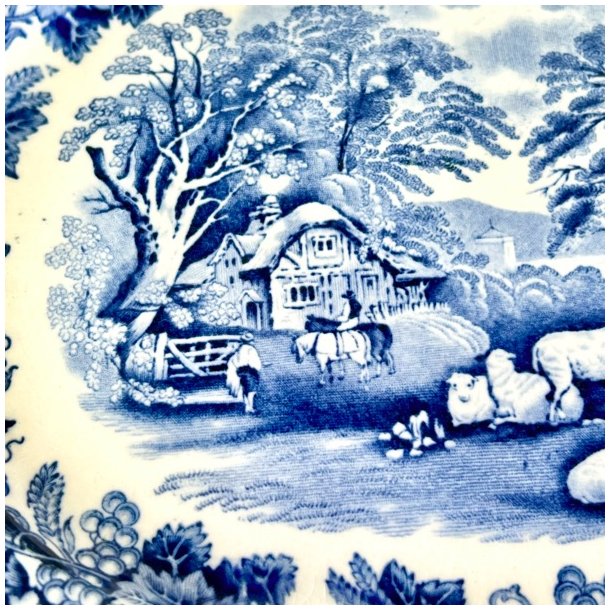 Serveringsfad lille - engelsk porceln, British Scenery