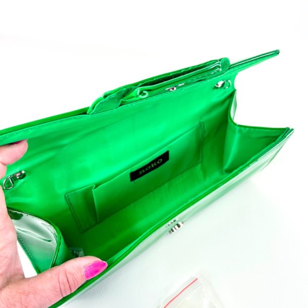 Clutch taske - gr�n lak 