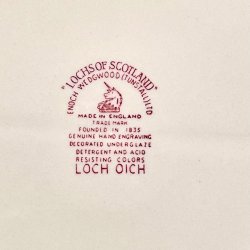Tallerken, opdelt - 'Lochs of Scotland', Wedgwood porceln
