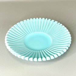 Keramik fad m/riller - turkis, Eslau