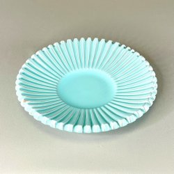 Keramik fad m/riller - turkis, Eslau