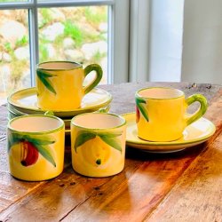 Mokka kopper (4 stk) - italienske